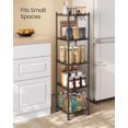 thumbnail image 4 of Bathroom Shelf Storage Rack for Small Space with PP Shelf Liners Removable Hook Extendable Design Silver and Translucent ULGRS, 4 of 9