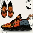 thumbnail image 4 of Coolcustomize Halloween Men's Casual Sneakers, Orange Pumpkin Design, Trick or Treat Casual Shoes, Fashion Streetwear Lace-Up Trainers, Trendy Casual Shoes for Halloween and Daily Wear, PLUS SIZE, 4 of 10