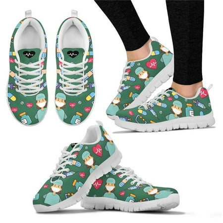 

Cartoon Sketch Physio Print Flats Casual Shoes Mesh Women Lace-up Summer Ladies Sneakers Running Jogging Shoes For Teen Girls