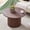 Walnut, variant on Hi loPres 27.5-Inch Round Coffee Table, Natural Wood Grain Center Desk with Hidden Storage and Fluted Base for Living Room