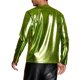 thumbnail image 3 of Camisetas de hombre Inspire Chic de cuello redondo de manga larga, top brillante, M, amarillo verde, 3 of 5