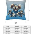 thumbnail image 5 of Football Throw Pillow Covers American Football Sport Team Decor Cushion Case Decoration Set of 4 Pillowcases Football Style Pillows Gifts for Football Lovers Fan for Sofa Bed Couch Car 16"X16", 5 of 6