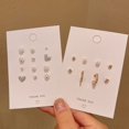 thumbnail image 2 of Juego de pendientes de perla Love, sencillos, pequeños, estilo frío, diseño de anillo en C, pendientes Sense Sleeping Free, compactos y livianos, desmontables, 2 of 5