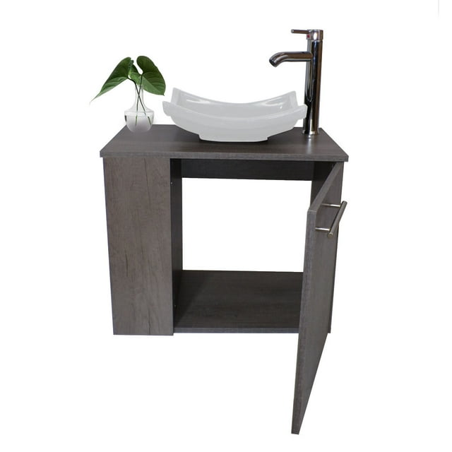 Gabinete para Baño DECOMOBIL con Lavamanos y Monomando Izquierdo Lombardia