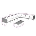 thumbnail image 4 of vidaXL 9 Piece Garden Lounge Set with Cushions Poly Rattan Dark Grey, 4 of 5