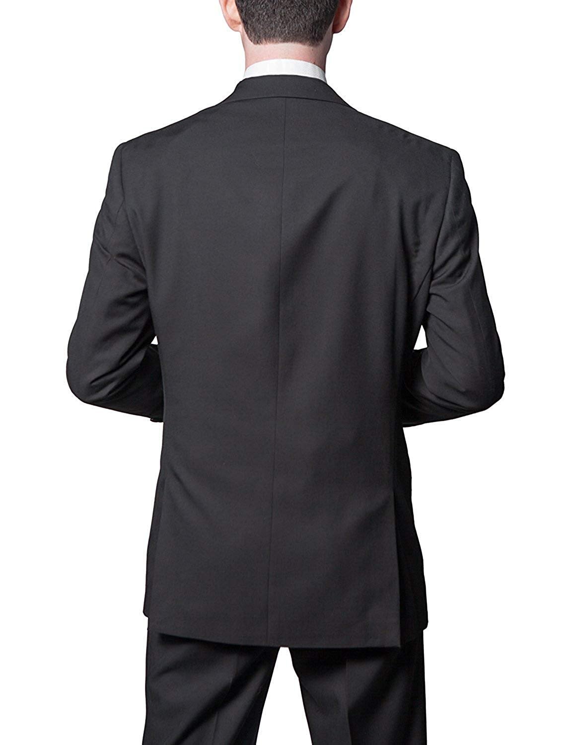 Giorgio Fiorelli Men’s G47815/1 One Button Modern Fit Two-Piece Peak Lapel Tuxedo Suit Set - Black - 40S - image 2 of 2