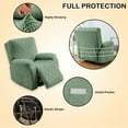 thumbnail image 4 of Rosnek Jacquard Recliner Slipcover with Pockets Stretch Couch Covers Chair Cover Furniture Protector, Green, 4 of 7