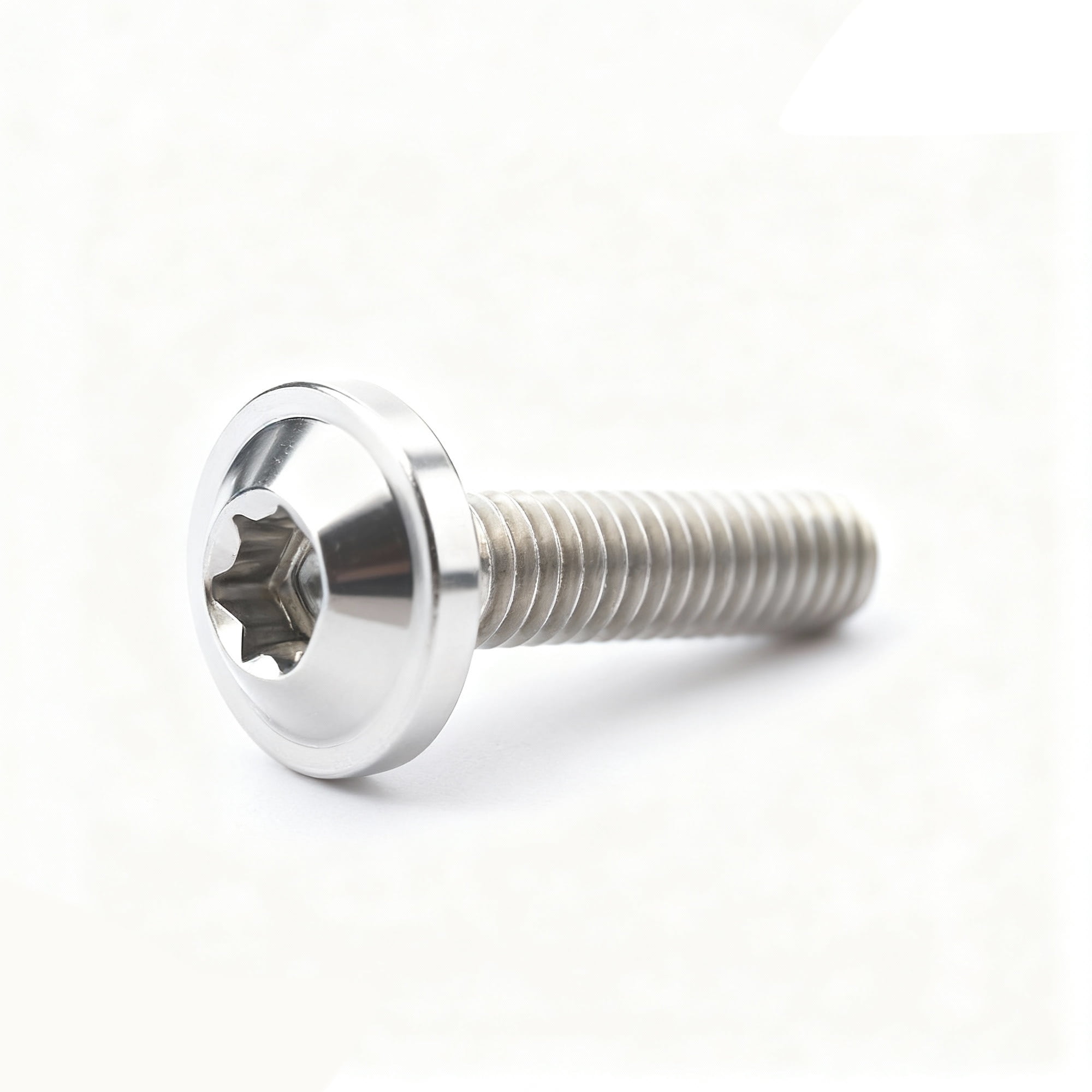 4pcs Titanium Ti M6x70mm Button Torx Head Bolt Screw for Bicycle Motorcycle M6x70, Silver