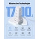 thumbnail image 4 of Regleta de alimentación de torre, con 12 tomas y estación de carga USB de 35W (2 USB-A y 2 USB-C), 1625 W/13 A, protector de sobretensiones de 1700 J, cable de extensión de enchufe plano de, 4 of 7