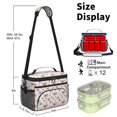 thumbnail image 6 of Pioneer Flower Floral Print Pattern Insulated Lunch Box for Women Men, Medium Leakproof Cooler Bag with Adjustable Strap, 10"x6.7"x8", 6 of 6