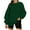 Green, variant on LEAVINGSUO Fall Womens Tops Long Sleeve,Fashion Woman Long Sleeve Round Neck Loose Sweatshirt Solid Blouse Tops Black L