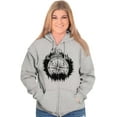 thumbnail image 4 of Mountain Compass Symbolic Spirit Unisex Fleece Graphic Zip Up Hoodie Brisco Brands 2X, 4 of 5