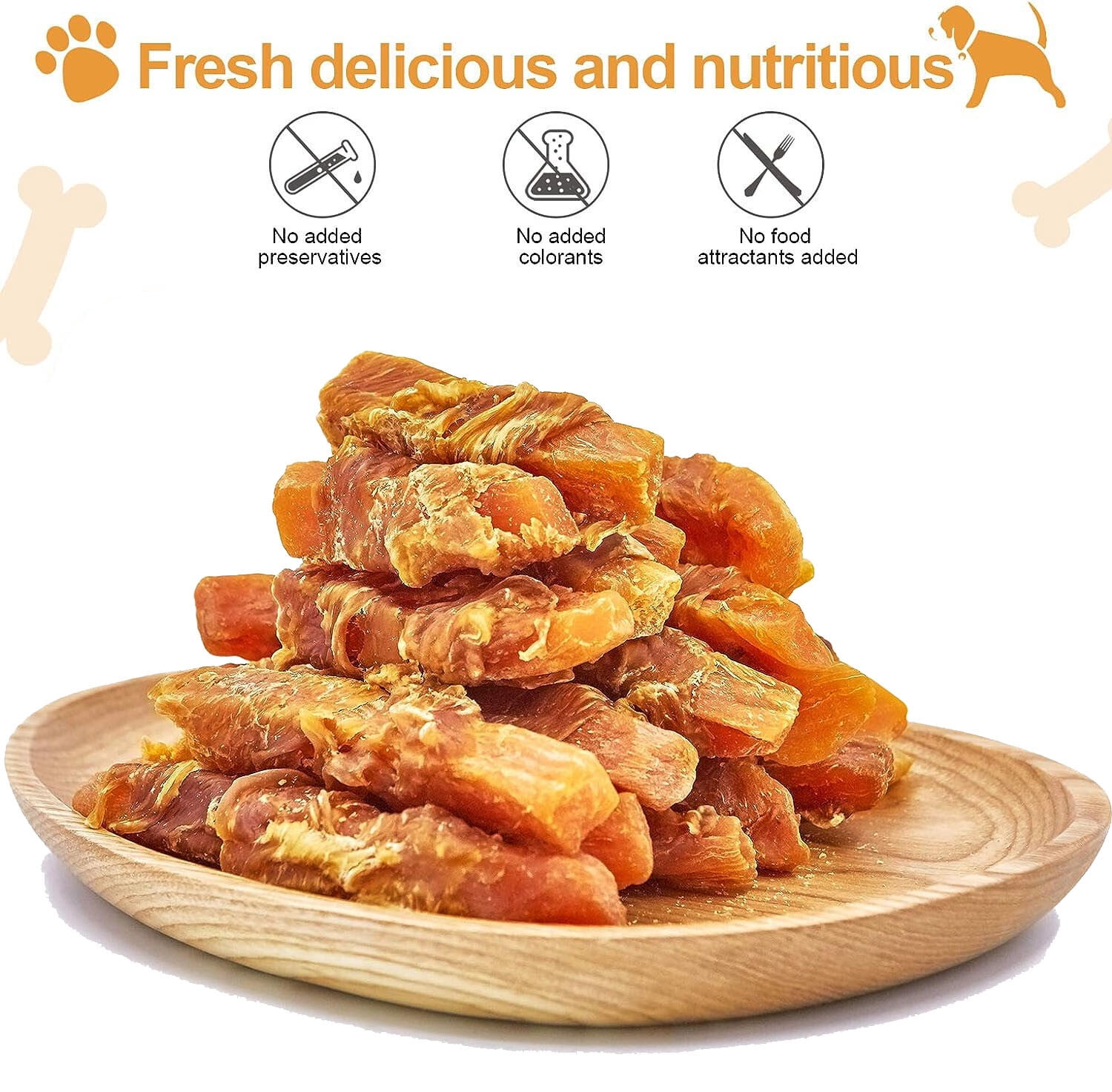 Premium Real Chicken Wrapped Sweet Potato Dog Treats! Perfect for Training and Dental Health- Suitable for Small, Medium & Large Breeds