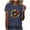 A32 Navy, variant on Mifsaly Cotton T Shirts Women Sunflower Usa Flag Print Independence Day T-Shirt Summer Holidays Patriotic Everyday Work Tops XL