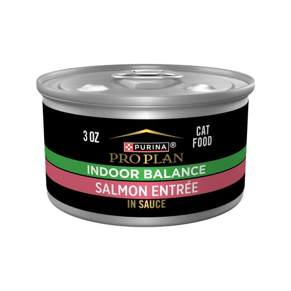 Purina Pro Plan Indoor Balance, Grilled Salmon Entree in Sauce, Wet Cat Food, 3 oz Cans, 12 Pack