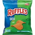 thumbnail image 2 of (12 pack) Ruffles Queso Cheese Flavored Potato Snack Chips, 1 Ounce Bag Single Pack, 2 of 6