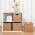 thumbnail image 6 of Handwoven Foldable Storage Baskets, Storage Bins & Boxes, Storage Cubes With Handles, Multipurpose Storage, Square Laundry, Underwear, Toys & Snacks Organizer For Bedroom, Living Room, Foldable Paper, 6 of 7