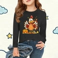 thumbnail image 2 of Children Boy Girl Crewneck Tops Dressy Happy Festival Gift Thanksgiving Brunch Blouses for Kid Long Sleeve Graphic Cute T Shirt Warm Fall Winter Shirts 2025, 2 of 5