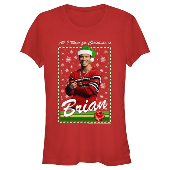 Junior's Backstreet Boys Brian All I Want for Christmas Graphic T-Shirt