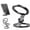 Silver, variant on Double-Sided Magnetic Fidget Spinner Stand, 2 in 1 Fingertip Gyroscope Phone Holder with 360 Rotation, Foldable Pocket-Size Kickstand for Multiple Scenarios