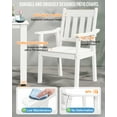 thumbnail image 4 of WINSOON 12-Piece HIPS All Weather Outdoor Patio Dining Sets with Umbrella Hole& Aluminum Frame,2-Table 10-Chairs(White), 4 of 7
