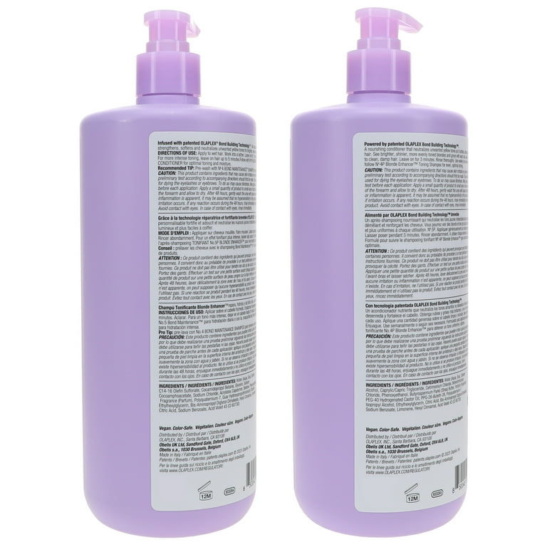 Olaplex No.4p Blonde Enhancer Toning Shampoo 33.8 oz & No