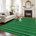 thumbnail image 2 of Large Area Rugs for Living Room Bedroom, Retro Green 6'x9' Rug Washable Carpet Runner Indoor Outdoor, Vintage Rustic Plants Trees Lines Pattern Non Slip Floor Mats Rug for Kitchen, Playroom, 2 of 8