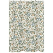 Vintage Floral Blue and Yellow Single Shower Curtain by Sweet Jojo Designs