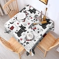 thumbnail image 2 of Scribble Dogs Square Tablecloth,Waterproof Square Table Cover,Wipeable Spillproof Washable Table Cover for Home Kitchen Party Decor 42"X42"(107x107cm), 2 of 6