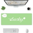thumbnail image 2 of Cute Cloud Lucky Green Large Mouse Pad Extended Gaming Mousepad XL Mice Keyboard Long Desk Mat with Non-Slip Rubber Base for Office Laptop Computer 31.5x11.8, 2 of 6