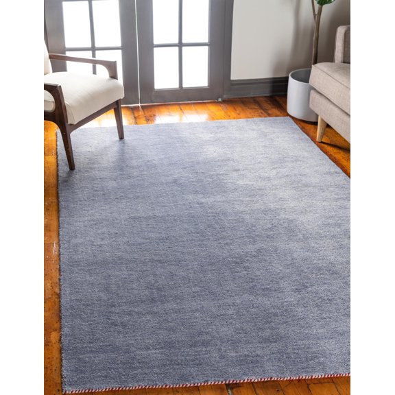 Unique Loom Solid Gava Solid Gava Rug Gray 9' 10" x 13' Solid Comfort Perfect For Living Room Bed Room Dining Room Office