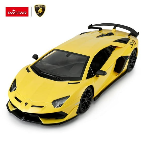 RASTAR RC Car 1/14 Scale 2.4Ghz Lamborghini Aventador SVJ Radio Remote Control R/C Toy Car Model Vehicle (Yellow))