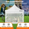 thumbnail image 3 of BENTISM Pop Up Canopy Tent, 10 x 10 ft, Outdoor Patio Gazebo Tent with Removable Sidewalls and Wheeled Bag, UV Resistant Waterproof Instant Gazebo Shelter for Party, Garden, Backyard, White, 3 of 9