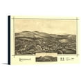 thumbnail image 1 of Greenville, New Hampshire - Panoramic Map (18x12 Gallery Wrapped Stretched Canvas), 1 of 1