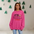 thumbnail image 2 of Sweatshirts for Women Christmas 2025 Christmas Tree Graphic Long Sleeve Xmas Holiday Pullover Hot PinkSmall, 2 of 4