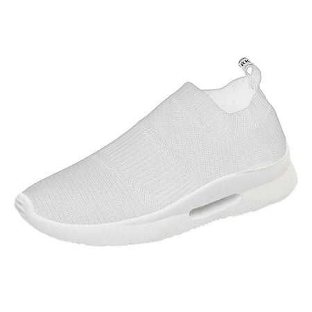 QYZEU Summer Shoes for Women Womens Leather Shoes Casual Women s Breathable Non Slip Soft Soled Shoes A Slip On Socks Shoes Casual Shoes Kid Casual Shoes White 40