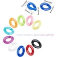 thumbnail image 2 of 200 pcs Acrylic Linking Rings 10 Colors Quick Link Connectors for Earring Necklace Jewelry Eyeglass Chain DIY Craft Making, 2 of 9