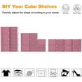 thumbnail image 5 of Closet Organizer 8 Cube Storage Shelves Portable Closet Clothes Organizers and Storage Stackable Cubby Shelving for Closet Bedroom Living Room Pink, 5 of 16