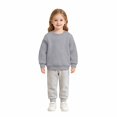 thumbnail image 3 of TIREOW Girls and Boys Sweatshirts Round Neck Long Sleeve Pullover Sweatshirt Solid Color Loose Fit Soft Casual Pullovers Top, 3 of 6