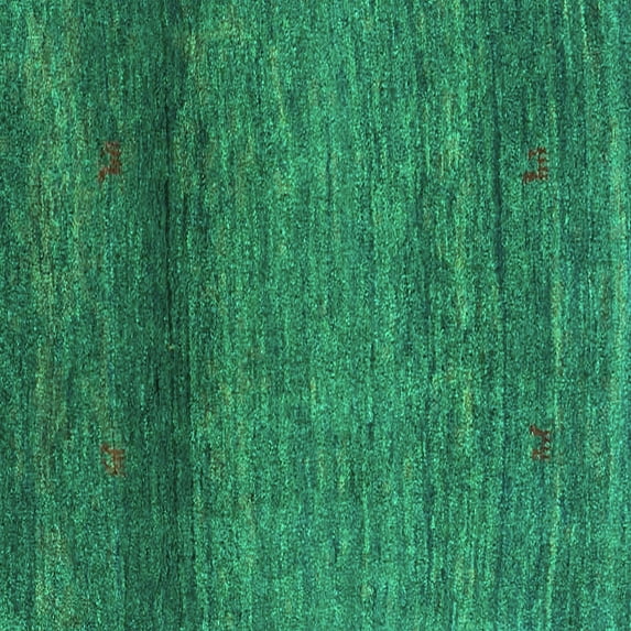 Ahgly Company Machine Washable Indoor Square Abstract Turquoise Blue Contemporary Area Rugs, 6' Square