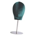 thumbnail image 3 of Toysmith Manikin Head Hat Display Head Display Hair Hats and Hairpieces Metal Base Multipurpose for Headphones Glasses Jewelry Scarves Dark green velvet, 3 of 9