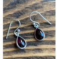 thumbnail image 4 of garnet earrings, Sterling silver earrings, January birthstone Earring, 4 of 5