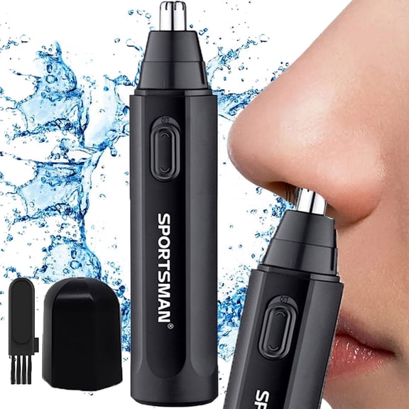 Byseng Painless Nose and Ear Hair Trimmer, Cordless and Waterproof, Battery Powered, 1 Piece