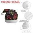 thumbnail image 4 of KLL Christmas Hats for Adults Plush Vintage Gaming Print Santa Hat Xmas Fluffy Santa Claus Hat for Women Men, 4 of 6