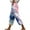 Multicolor, variant on ZToonmas Women's Printed Straight Leg Capri Pants Loose Wide Leg Cropped Trousers with Pockets for Casual Summer Wear