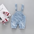 thumbnail image 5 of Baby Girls & Toddler Girls Stretch Denim Overall Shorts Adjustable Ripped Fashion Jeans Overalls(3M-5T), 5 of 9