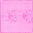 thumbnail image 1 of Ahgly Company Indoor Square Abstract Pink Modern Area Rugs, 4' Square, 1 of 4