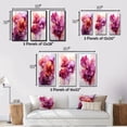 thumbnail image 4 of Designart "Magenta Bliss Blossoming Ink Cloud Watercolor III" Abstract Painting Framed Wall Art Set Of 3 - Pink Modern Frame Gallery Set For Office Decor, 4 of 6