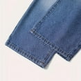 thumbnail image 6 of HCPDER Baggy Pants For Girls Girl Clothes Size 7-8 Girls Jeans Cargo Pants Baggy Wide Leg High Elastic Waistband Kids Straight Denim Pant With Pockets Youth 7-8 Years, 6 of 8