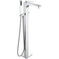 thumbnail image 6 of Westbrass 39" Floor Mount Ultra High Flow Tub Filler with Sleek Handheld Shower, Polished Chrome, 6 of 14